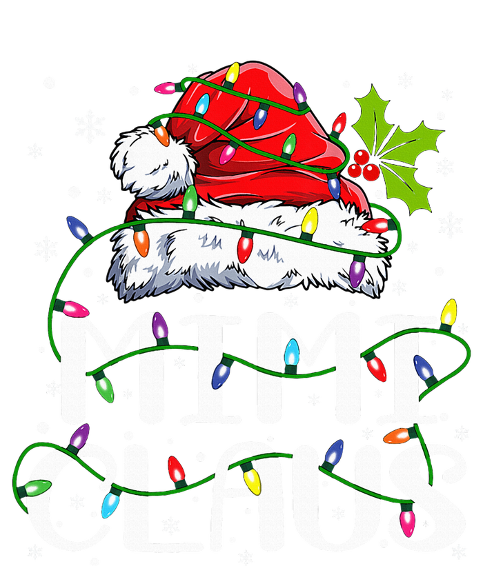 Mimi Claus  Christmas Lights Pajama Family Matching Ladies Long Sleeve Shirt