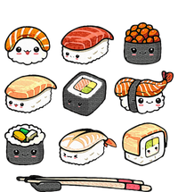 Happy Sushi Anime Kawaii Set Japanese Food Lover Otaku Manga  Youth Performance Sprint T-Shirt