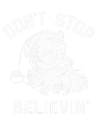 Don't Stop Believing Christmas Vintage Santa Winter Funny Yupoong Adult 5-Panel Trucker Hat