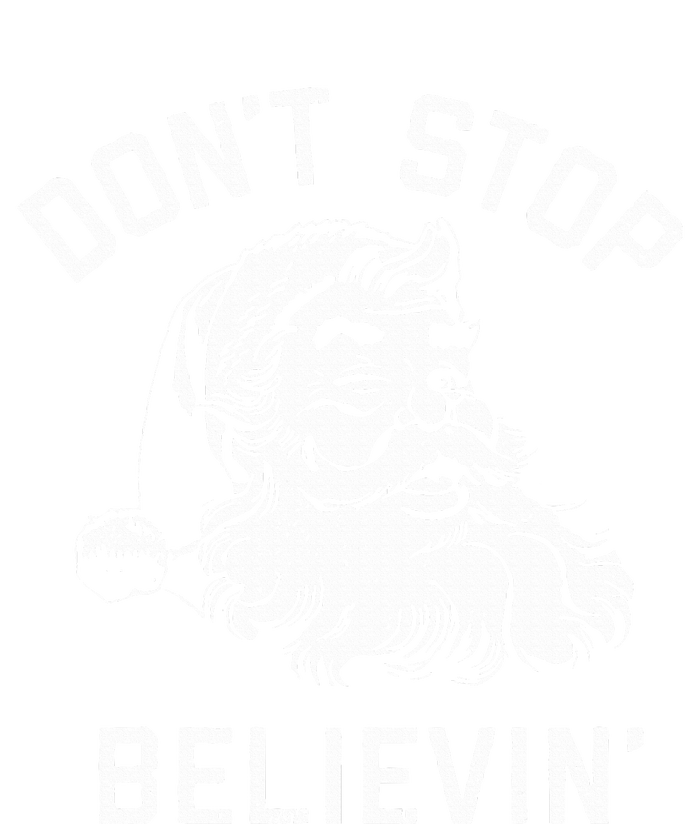 Don't Stop Believing Christmas Vintage Santa Winter Funny Yupoong Adult 5-Panel Trucker Hat