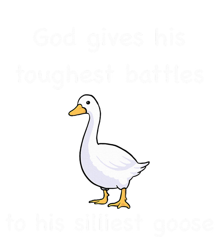 God Gives His Toughest Battles to His Silliest Goose  Short Acrylic Beanie