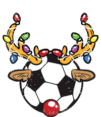 Soccer Ball Reindeer Christmas Pajama Xmas Lights Sport Women's Racerback Tank