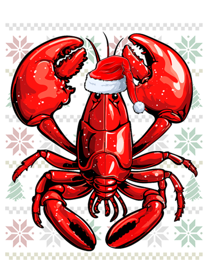 Ugly Lobster Lover Wearing Santa Hat Xmas Lobster Christmas Women's T-Shirt