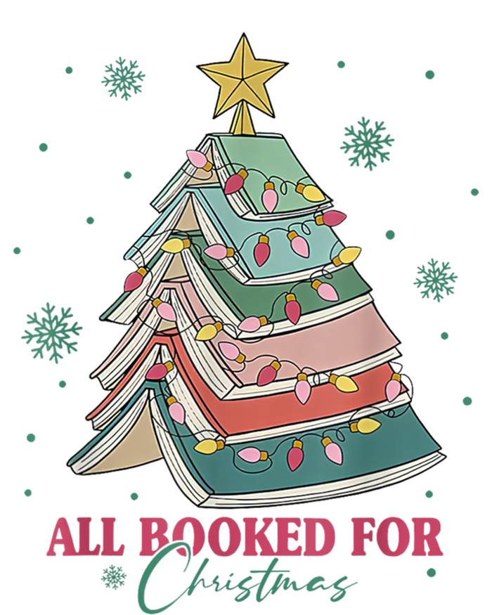 All Booked For Christmas Vintage Librarian Xmas Tree Lights Gift T-Shirt