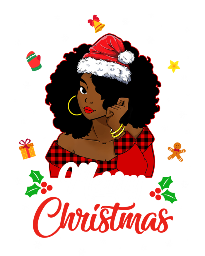 Black African American Melanin Christmas Santa Hat Meaningful Gift T-Shirt