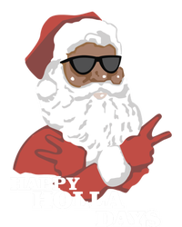 Christmas Happy Holla Days African American Santa Gift T-Shirt