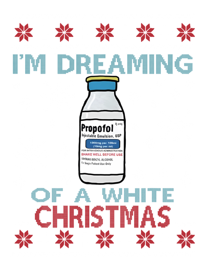 Dreaming Of A White Christmas Propofol Ugly Xmas Sweater Great Gift Short Acrylic Beanie