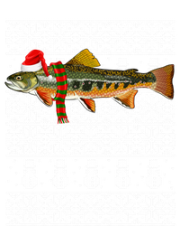 Fish Xmas Santa Hat Brook Trout Ugly Christmas Meaningful Gift Poster