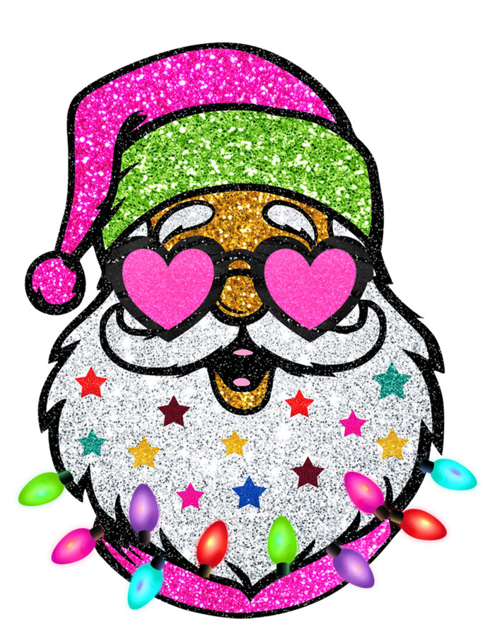 Funny Santa With Sunglasses Christmas Pink Gift Tie-Dye T-Shirt