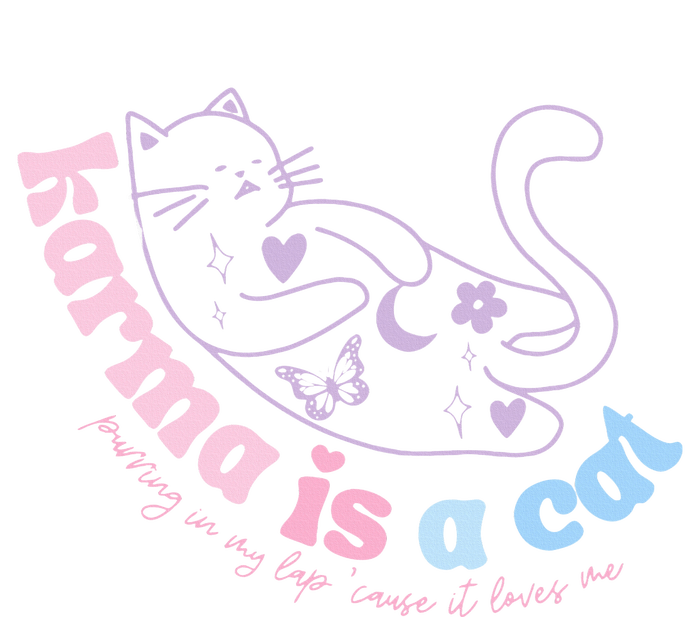 Karma Is Cat Purring In My Lap Cause It Loves Me Cooling Performance Crew T-Shirt