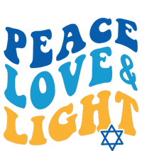 Retro Groovy Peace Love and Light Hanukkah Jewish Chanukah T-Shirt