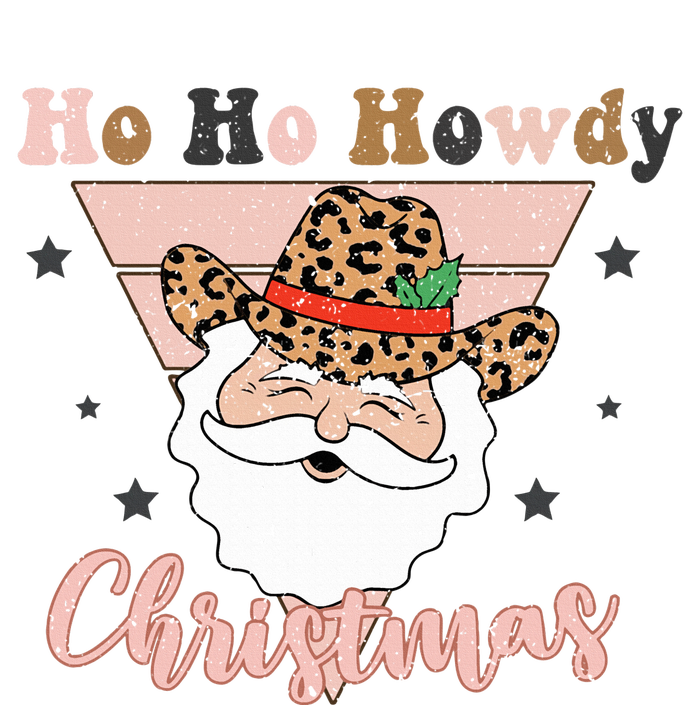 Ho Ho Howdy Pink Retro Christmas Cowboy Santa Holiday Microfiber Hand Towel