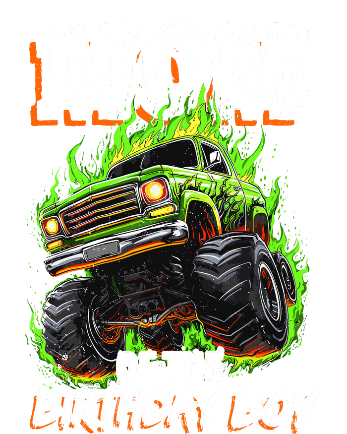 Mom Of The Birthday Boy Monster Truck Birthday Novelty Ladies Long Sleeve Shirt