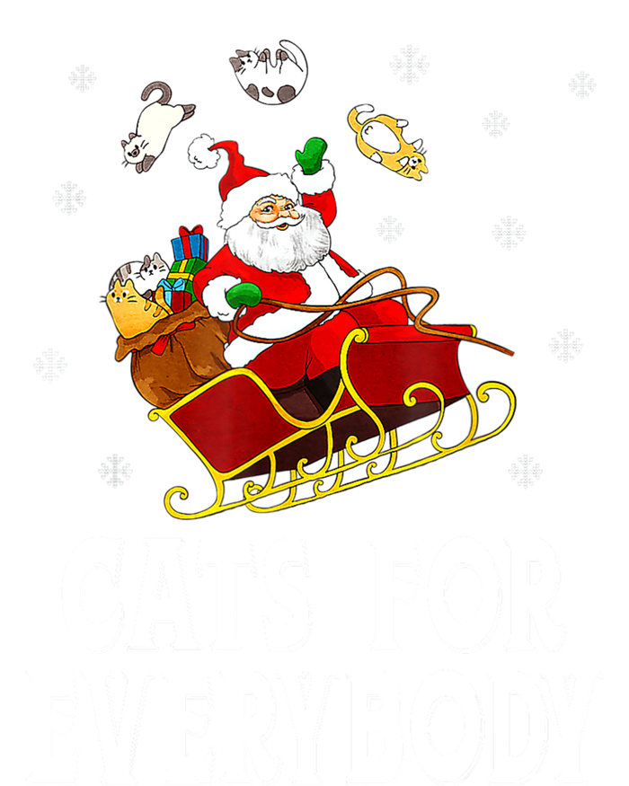 Cats For Everybody Christmas Cat Funny Xmas Women Santa T-Shirt