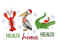 Heaux Heaux Heaux Cajun Christmas Crawfish Pelican Alligator Mousepad