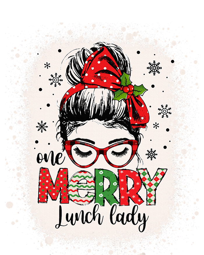 Lunch Lady Messy Bun Chef Christmas School Cafeteria Worker T-Shirt