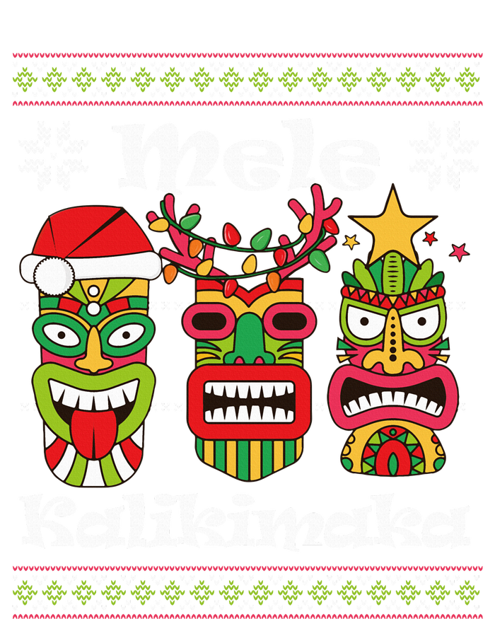 Mele Kalikimaka Christmas Hawaiian Santa Tiki Ugly Xmas T-Shirt