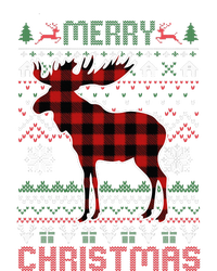 Funny Moose Ugly Christmas Red Plad Lights Sweater Ladies Long Sleeve Shirt