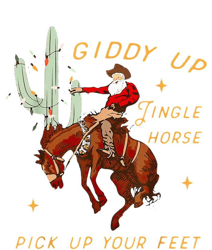 Giddy Up Jingle Horse Pick Up Your Feet Cowboy Santa Cactus City Backpack