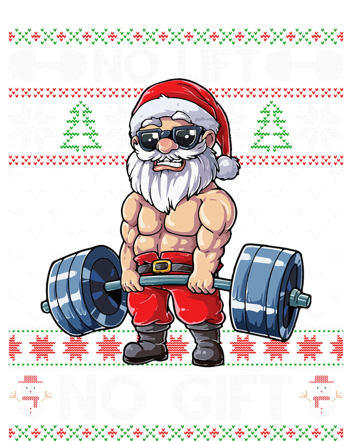 Funny Muscle Santa Lifting Christmas Ugly Christmas Sweater Sustainable Beanie