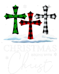 Christmas Begins With Christ Jesus Cross Christian Pajama T-Shirt