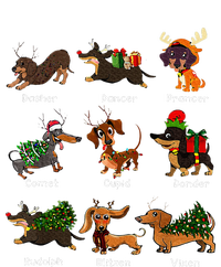 Christmas Deer Dachshund Custom Dog Name Santa Hat Xmas Tree Sweatshirt