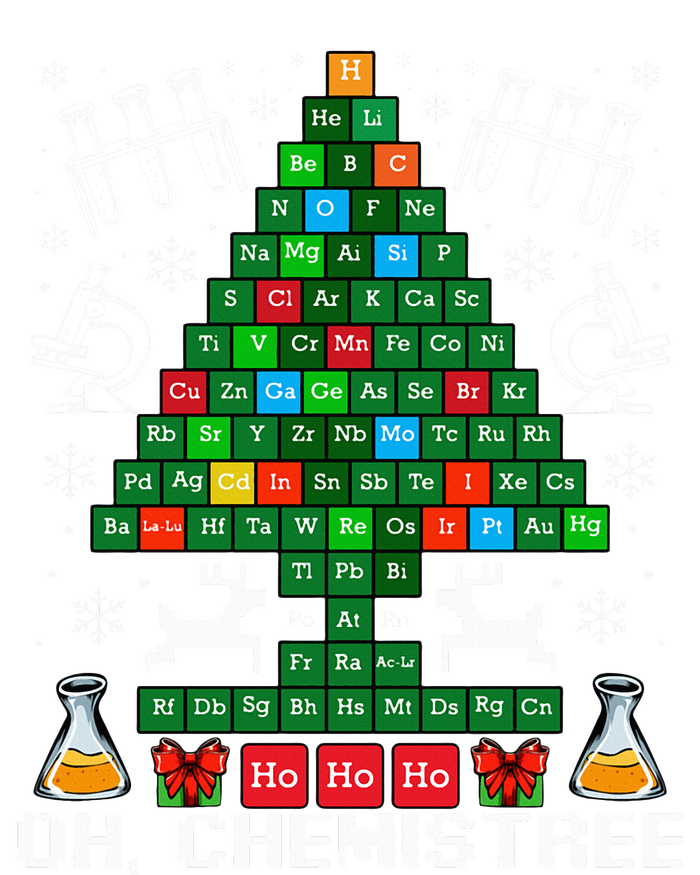 Oh Chemistree Christmas Chemistry Science Periodic Table Premium Hoodie