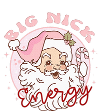 Big Nick Energy Pink Santa Claus Vintage Chirstmas T-Shirt