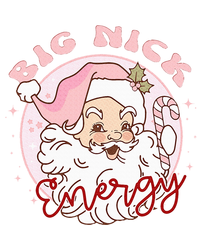 Big Nick Energy Pink Santa Claus Vintage Chirstmas T-Shirt