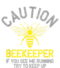 Beekeeper Caution Beekeeping Funny Bee Lover Gift Women's Racerback Cropped Tank