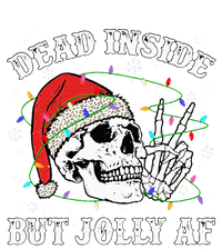 Dead Inside But Jolly Af Skull Santa Light Skeleton Pajamas Poster