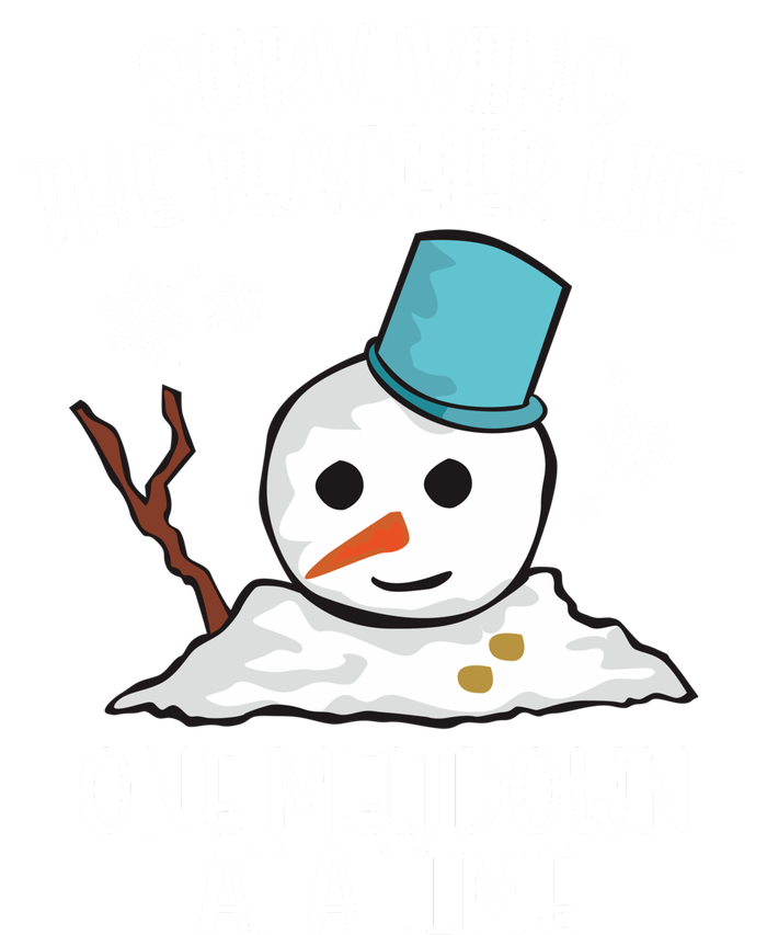 Surviving The Teacher Life One Meltdown At A Time Funny Holiday Zip Tote Bag