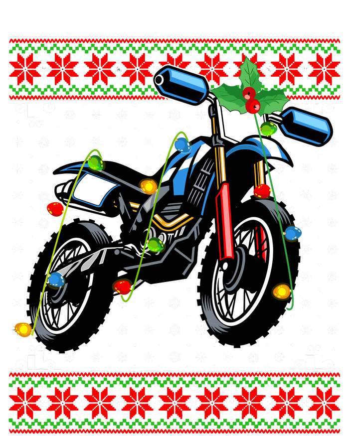 Dirt Bike Christmas Lights Ugly Sweater Santa Dirt Bike Xmas Women's Fleece Hoodie