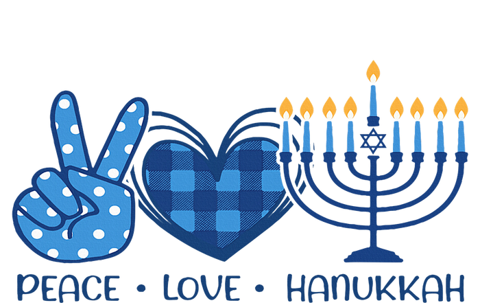 Peace Love Hanukkah Funny Happy Hanukkah Family Pjs Matching T-Shirt