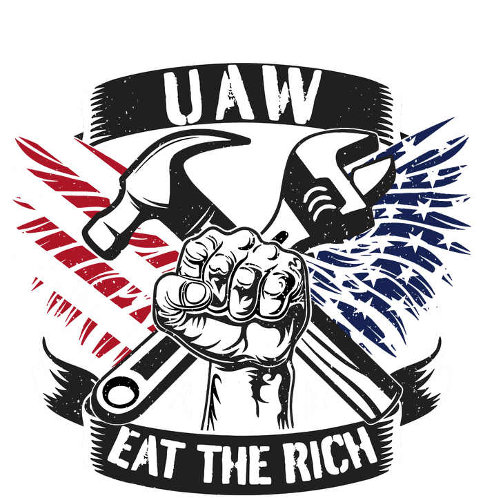 Us Flag Vintage Uaw Eat The Rich Uaw Strong Uaw Proud Union Premium T-Shirt