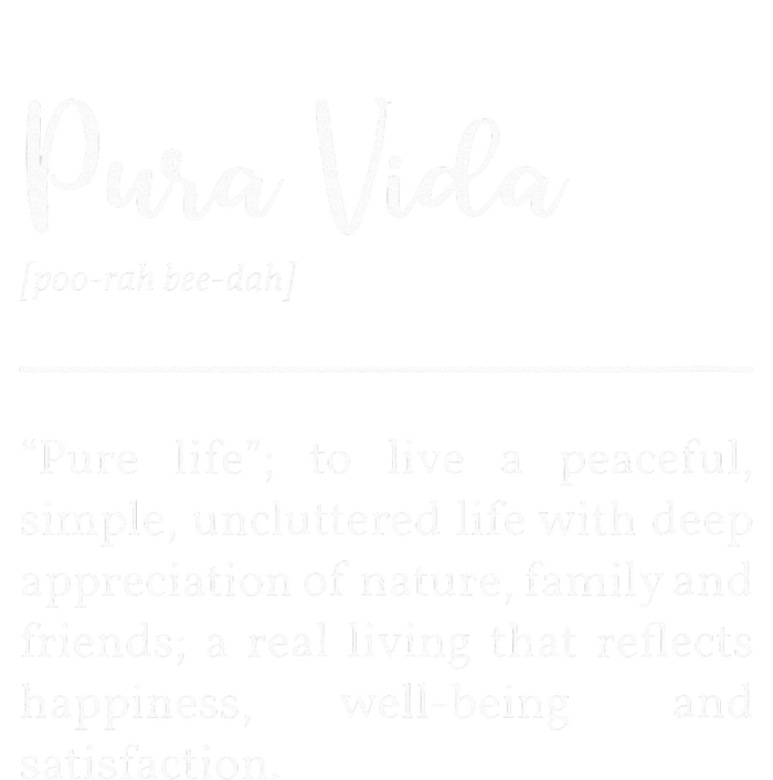 Pura Vida Definition In White Typographic T-Shirt