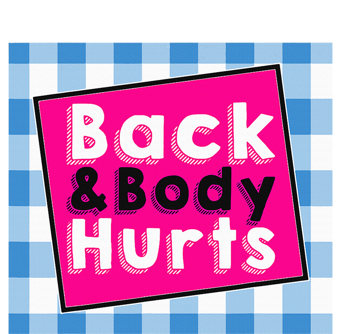 Back Body Hurts Humorous Quote Workout Gym Metallic Star Ornament