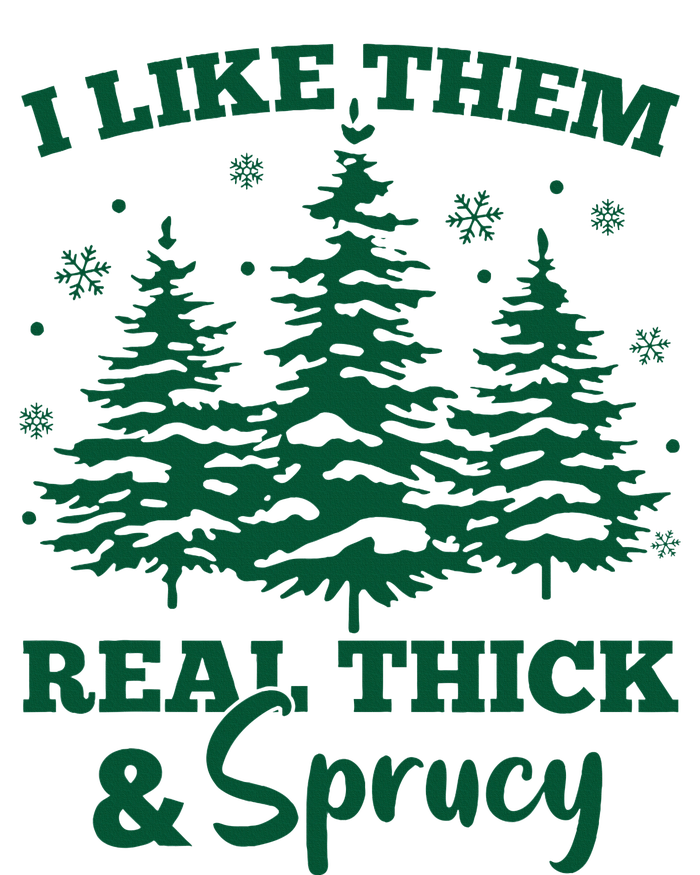 I Like Em Real Thick And Sprucey Christmas Tree Knit Cap Winter Beanie