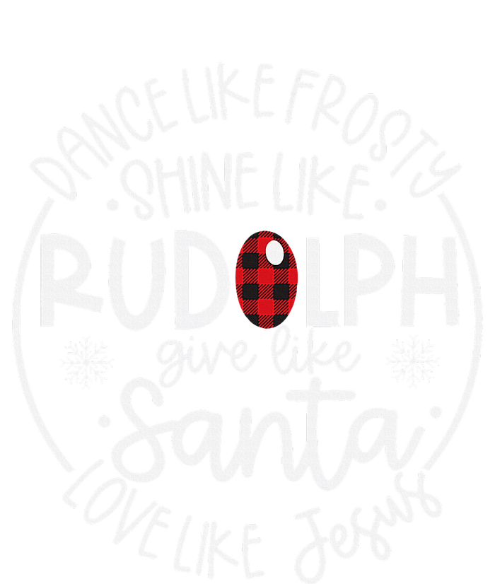 Dance Like Frosty Shine Like Rudolph Love Like Jesus Xmas Metallic Star Ornament