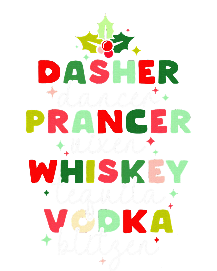 Dasher Dancer Prancer Vixen Moscato Vodka Tequila Blitzen Tall T-Shirt