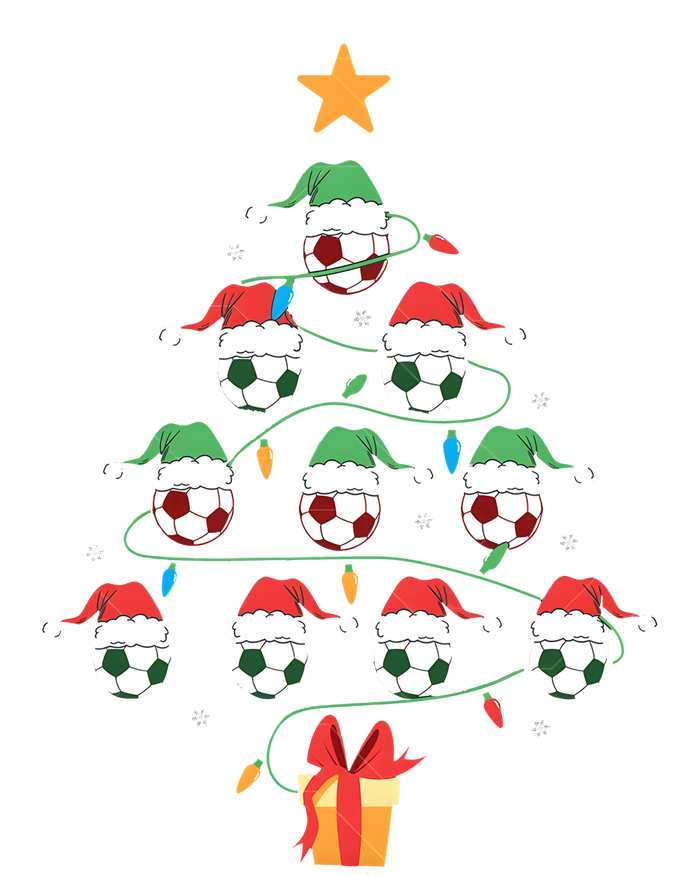 Christmas Soccer Ball Tree Holiday Season Matching Team Womens CVC Long Sleeve Shirt