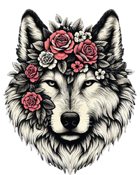 Floral Wolf Animal Cute Botanical Wolf Flowers Wolf Lovers Ladies Essential Flowy Tank