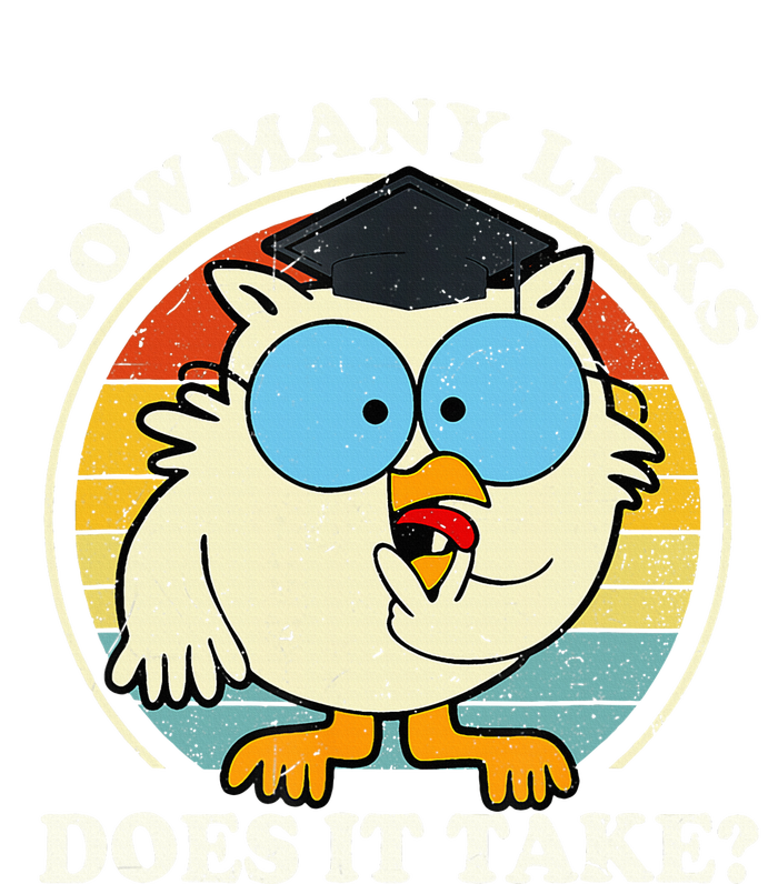 Funny Owl How Many Licks Does It Take Retro Vintage Grommeted Golf Towel