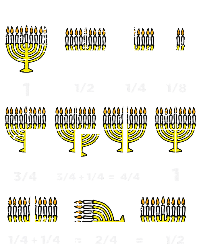 Hanukkah Math Fractions Menorah Chanukah Teacher T-Shirt