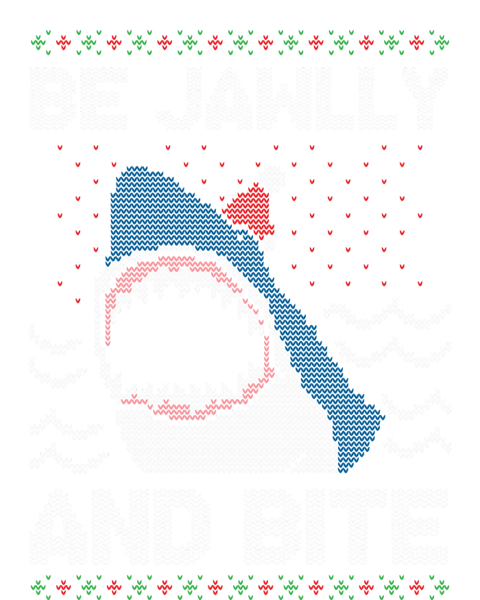 Be Jawlly and Bite Santa Shark Funny Ugly Christmas Sweater Baby Bodysuit