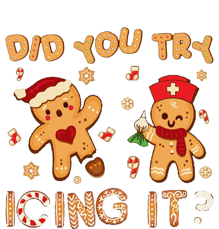 Did You Try Icing It Christmas School Nurse Emergency Nurse T-Shirt