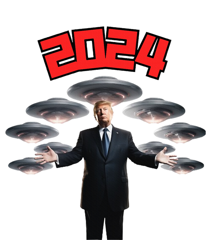 Donald Trump Aliens UFO UAP Funny 2024 Election USA American T-Shirt