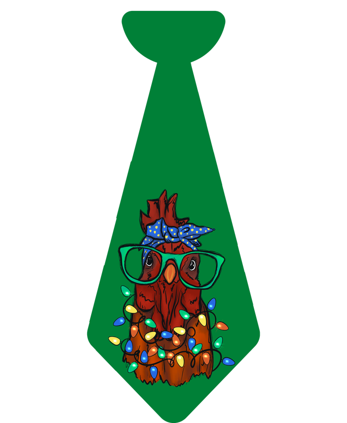 Funny Christmas Tie With Chicken And Christmas Tree Lights Funny Chickens Tie Toddler Fine Jersey T-Shirt