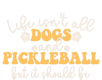 Life IsnT All Dogs And Pickleball Player Pickleball Dog Full-Length Apron With Pockets