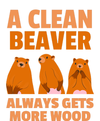 Funny A Clean Beaver Always Gets More Wood Joke Sarcastic Knit Cap Winter Beanie